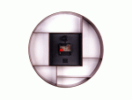 3516-004Br Часы настенные круг ф=35, корпус темно-коричневый Классика "Рубин"