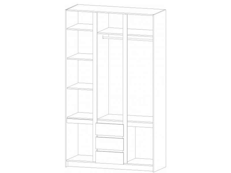 Cabinet of LDSP with drawers and doors. Inexpensive and angry. Also indicated is