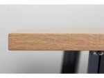 Стол ТИТАН-02 1200(1700)*800 (ЛДСП Премиум: Дуб текстурный)+Компл ножек ТИТАН металл (Цвет: Белый гл