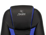 Кресло игровое Zombie 8 синий эко.кожа крестов. пластик