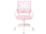 Кресло детское Бюрократ розовый, единороги