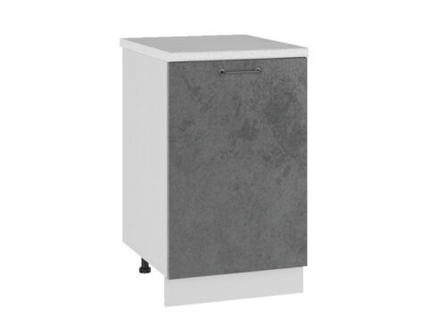 Кухня Лофт тумба С500 корпус серый, фасад С/СМ500 бетон темный, стол 0,5