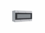 Кухня Скала шкаф ПГ/ПГС 600/2 корпус серый, фасад ПГСФ600 мрамор арктик