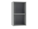 Кухня Ройс шкаф П/ПС 400/2 корпус серый, фасад П400 ваниль софт, ручка-скоба С 50 чер