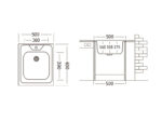 Мойка "Юкинокс"Стандарт STD500.600 -6C-OCS+Выпуск малый с сифономS302+КНМ/Крепеж для накладной мойки