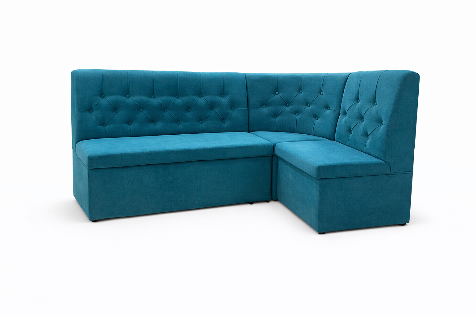 Кухонный угол/3 Раскладной (пуговицы) _темнобирюзовый Кухонный угол/3 Раскладной (пуговицы) _темнобирюзовый