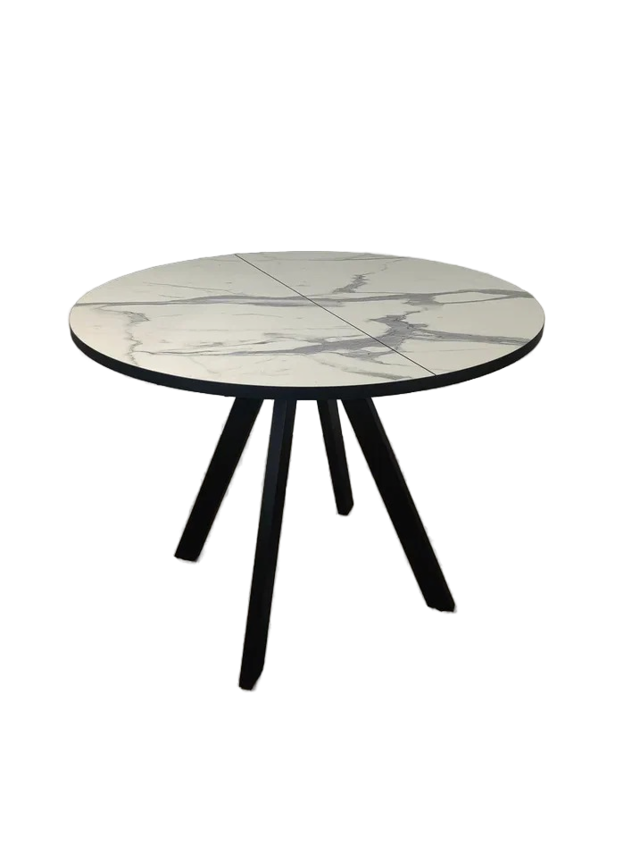 Стол Саен27 (Кр.чер-й Муар,1000*1000/300,мех.баб.круг/стол-ца пластик мрамор белый кр.черная саен 27 Стол Саен27 (Кр.чер-й Муар,1000*1000/300,мех.баб.круг/стол-ца пластик мрамор белый кр.черная саен 27