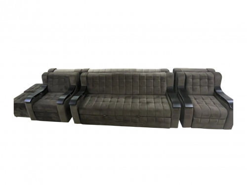 Диван Жасмин + 2 кресла  MS-518-63 коричневый