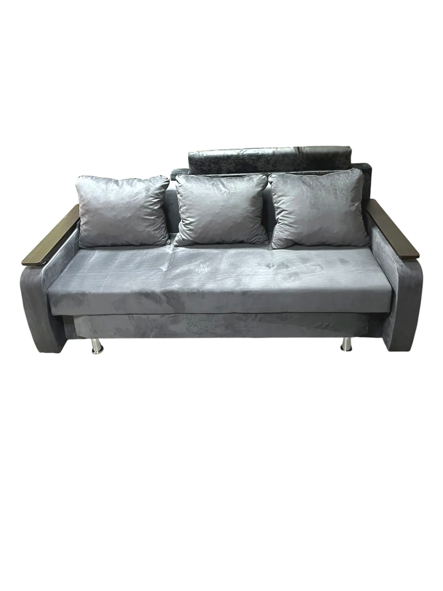 Диван Еврокнижка с боками (Кабрио 31) серый Диван Еврокнижка с боками (Кабрио 31) серый