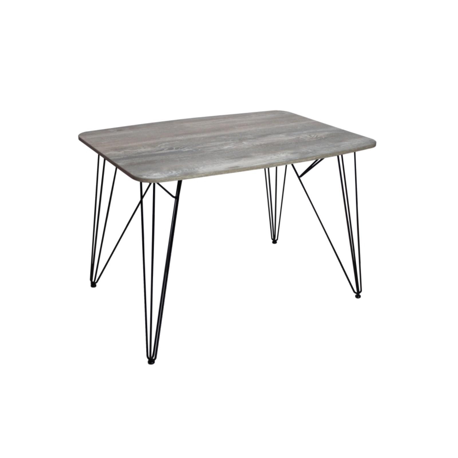 Стол ТАЛАС ЛДСП/ 1100*800 Бетон Пайн Белый Z900 черный Стол ТАЛАС ЛДСП/ 1100*800 Бетон Пайн Белый Z900 черный